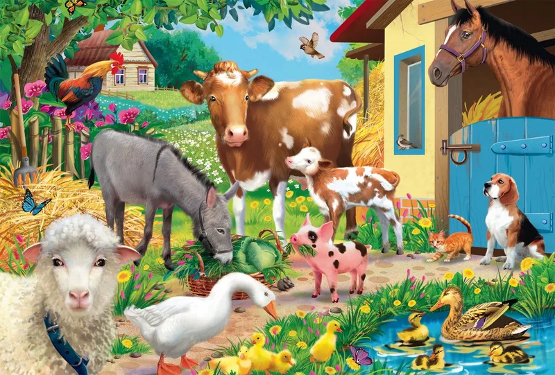 Puzzle Bauernhof-Tiere, 60 Puzzleteile, Made in Europe de Schmidt Spiele, édition Multicolore – boîte 2 sur 3