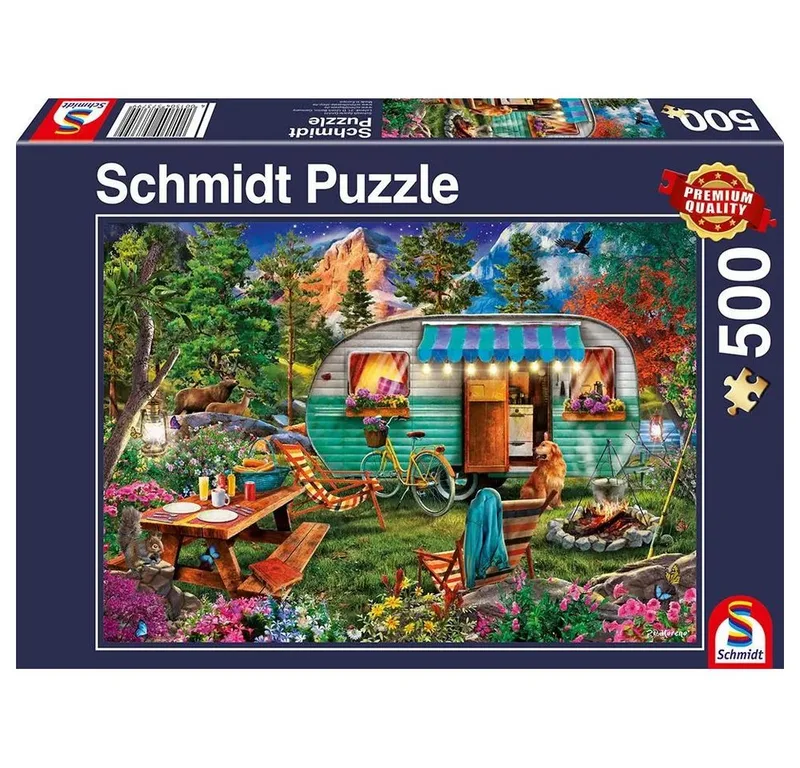Puzzle Camper-Romantik, 500 Puzzleteile de Schmidt Spiele – boîte