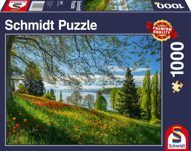 Puzzle Champ de Tulipes - Ile de Mainau - 1000 pièces van Schmidt Spiele – doos 2 van 2