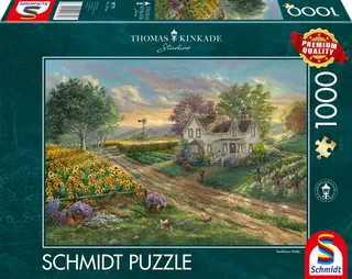 Puzzle Champs de Tournesol - 1000 pièces van Schmidt Spiele – doos 2 van 2