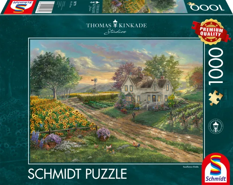 Puzzle Champs de Tournesol - 1000 pièces van Schmidt Spiele – doos 2 van 2