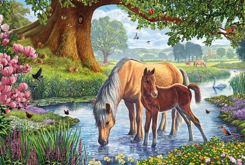 Puzzle Chevaux dans le Ruisseau - 150 à 199 pièces van Schmidt Spiele – doos 1 van 2