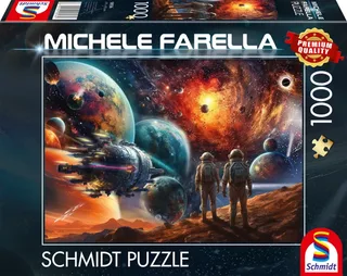 Puzzle Cosmos Multicolore : Voyage dans l'Espace - 1000 pièces de Schmidt Spiele – boîte 2 sur 2