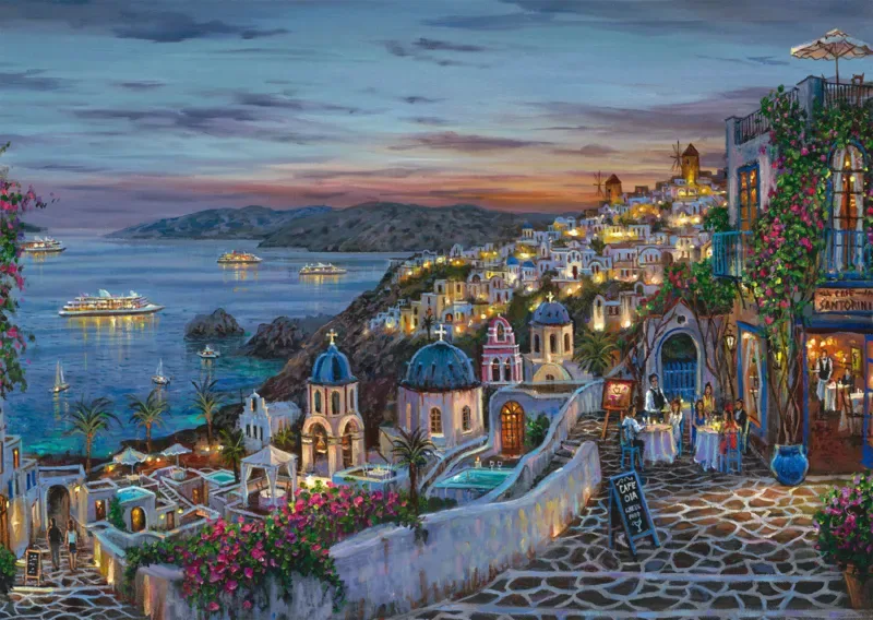 Puzzle Coucher de Soleil à Santorin - 1000 pièces van Schmidt Spiele – doos