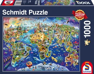 Puzzle Découvrez notre Monde - 1000 pièces de Schmidt Spiele – boîte 2 sur 2
