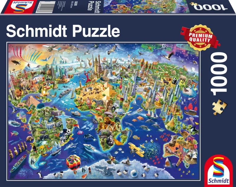 Puzzle Découvrez notre Monde - 1000 pièces de Schmidt Spiele – boîte 2 sur 2