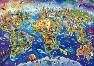 Puzzle Découvrez notre Monde - 1000 pièces de Schmidt Spiele – boîte 1 sur 2