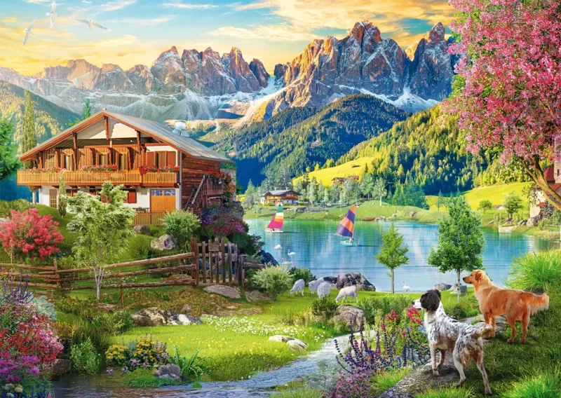 Puzzle Détente dans les Dolomites - 1000 pièces de Schmidt Spiele – boîte