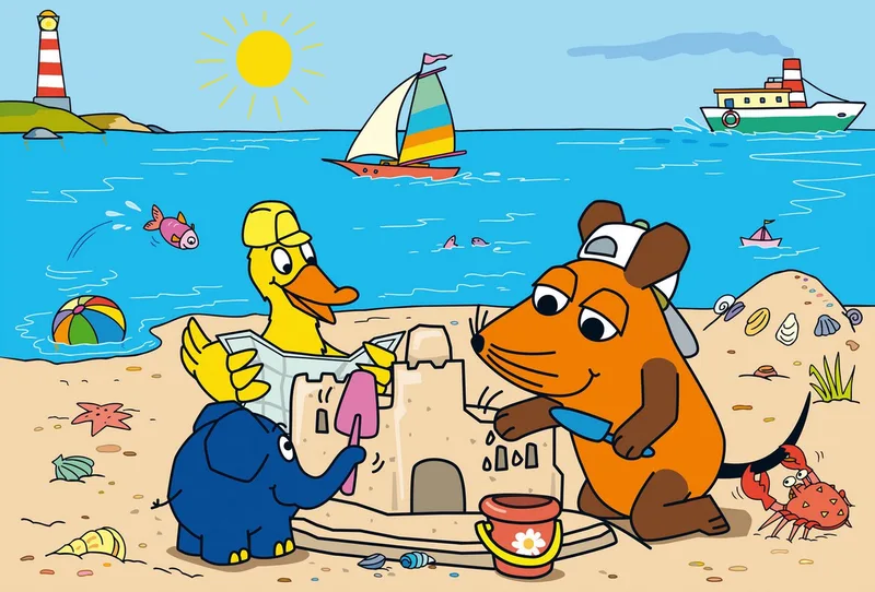 Puzzle Die Maus Gute Freunde, 72 Puzzleteile, 3x24 Teile de Schmidt Spiele, édition Multicolore – boîte 3 sur 4