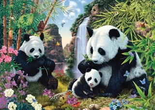 Puzzle Famille de Pandas - 500 à 999 pièces van Schmidt Spiele – doos 1 van 2