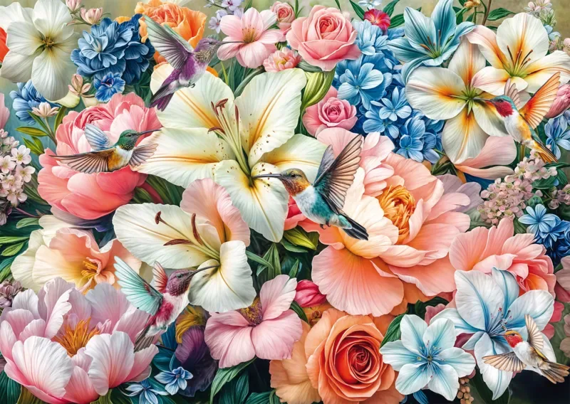 Puzzle Fleurs pastel - 1000 pièces van Schmidt Spiele – doos