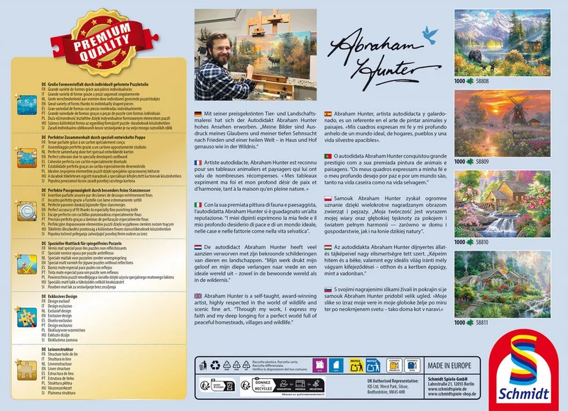 Puzzle Hochland-Idyll, 1000 Puzzleteile, Made in Germany de Schmidt Spiele, édition Multicolore – boîte 3 sur 4