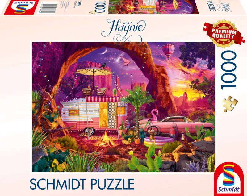 Puzzle Jeff Haynie - Camping dans le Désert - 1000 pièces de Schmidt Spiele – boîte 2 sur 2