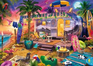 Puzzle Jeff Haynie - Roulotte - 1000 pièces van Schmidt Spiele – doos 1 van 2