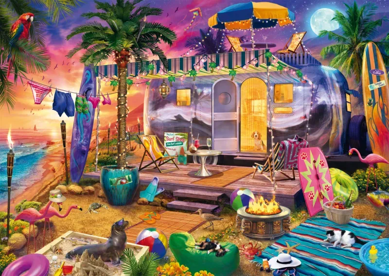 Puzzle Jeff Haynie - Roulotte - 1000 pièces van Schmidt Spiele – doos 1 van 2