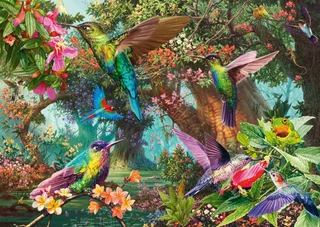 Puzzle Jeu de Couleurs du Colibri - 1000 pièces de Schmidt Spiele – boîte 1 sur 2