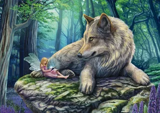 Puzzle La Fée et son Loup - 500 à 999 pièces van Schmidt Spiele – doos 1 van 2