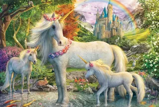 Puzzle La Licorne et ses Poulains - Posters van Schmidt Spiele – doos 1 van 2