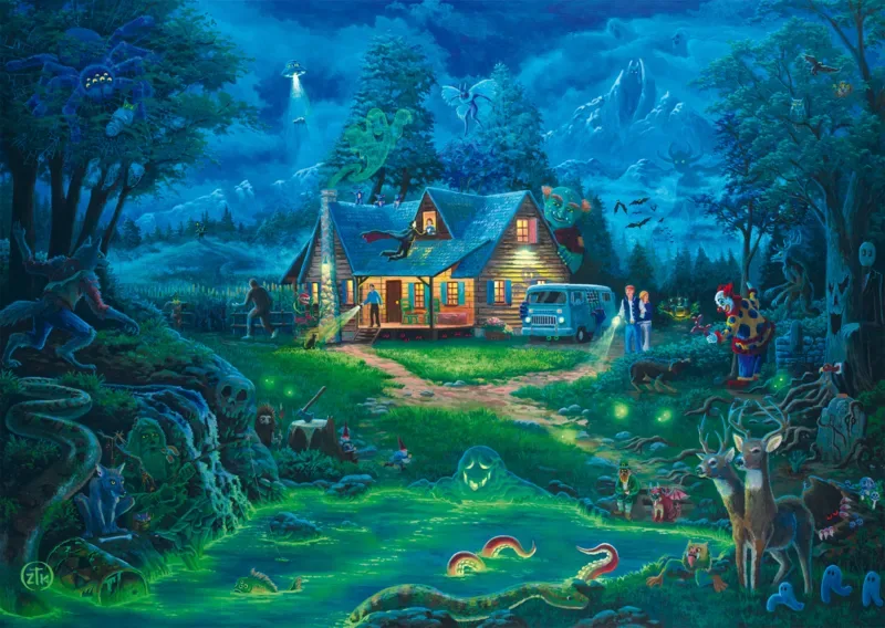 Puzzle La Maison Hantée - 1000 pièces de Schmidt Spiele – boîte 1 sur 2