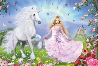 Puzzle La princesse des licornes - 100 à 149 pièces de Schmidt Spiele – boîte 1 sur 2