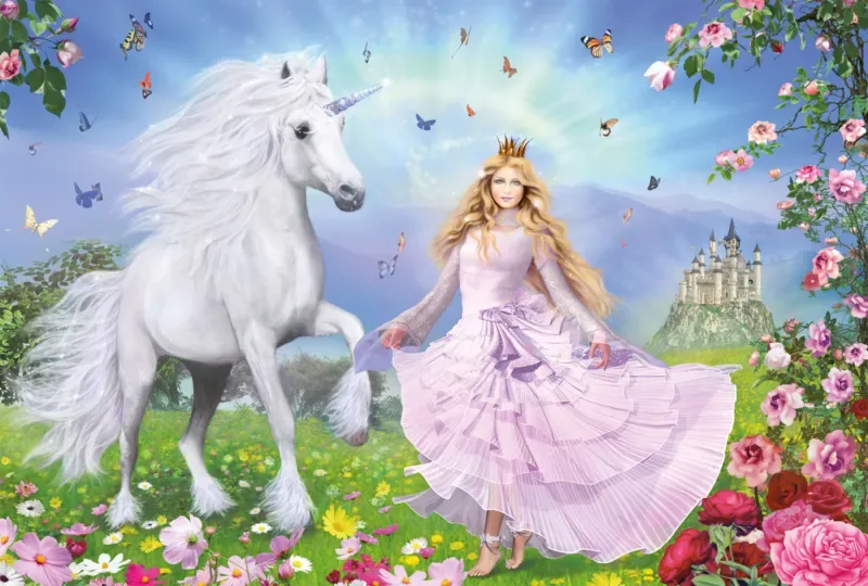 Puzzle La princesse des licornes - 100 à 149 pièces de Schmidt Spiele – boîte 1 sur 2