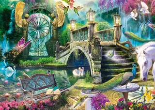 Puzzle Le Jardin Secret - 1000 pièces van Schmidt Spiele – doos 1 van 2