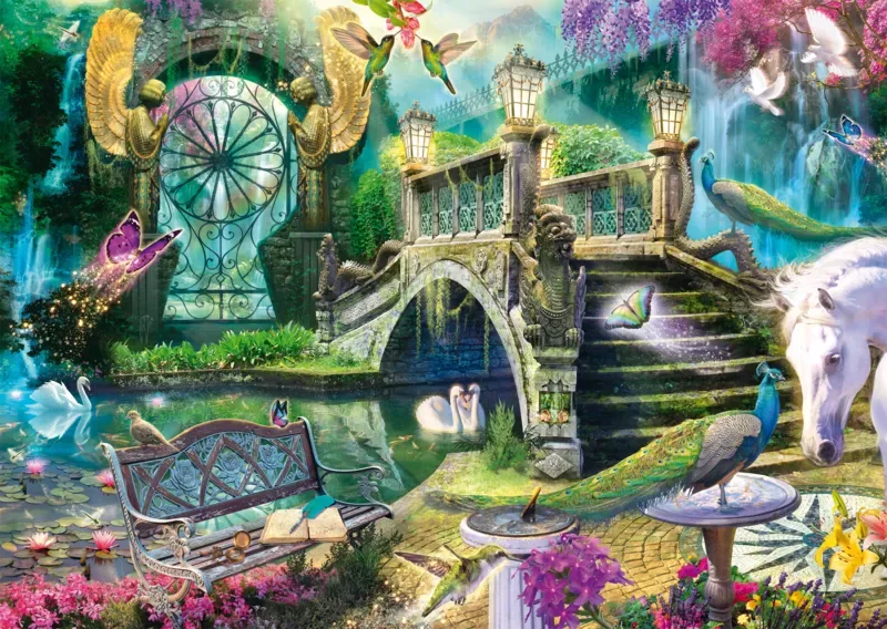 Puzzle Le Jardin Secret - 1000 pièces van Schmidt Spiele – doos 1 van 2
