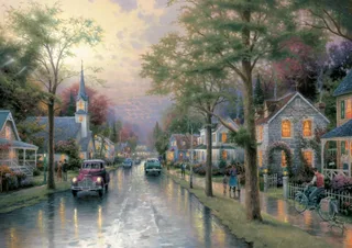 Puzzle Le Réveil du Village - 1000 pièces van Schmidt Spiele – doos 1 van 2