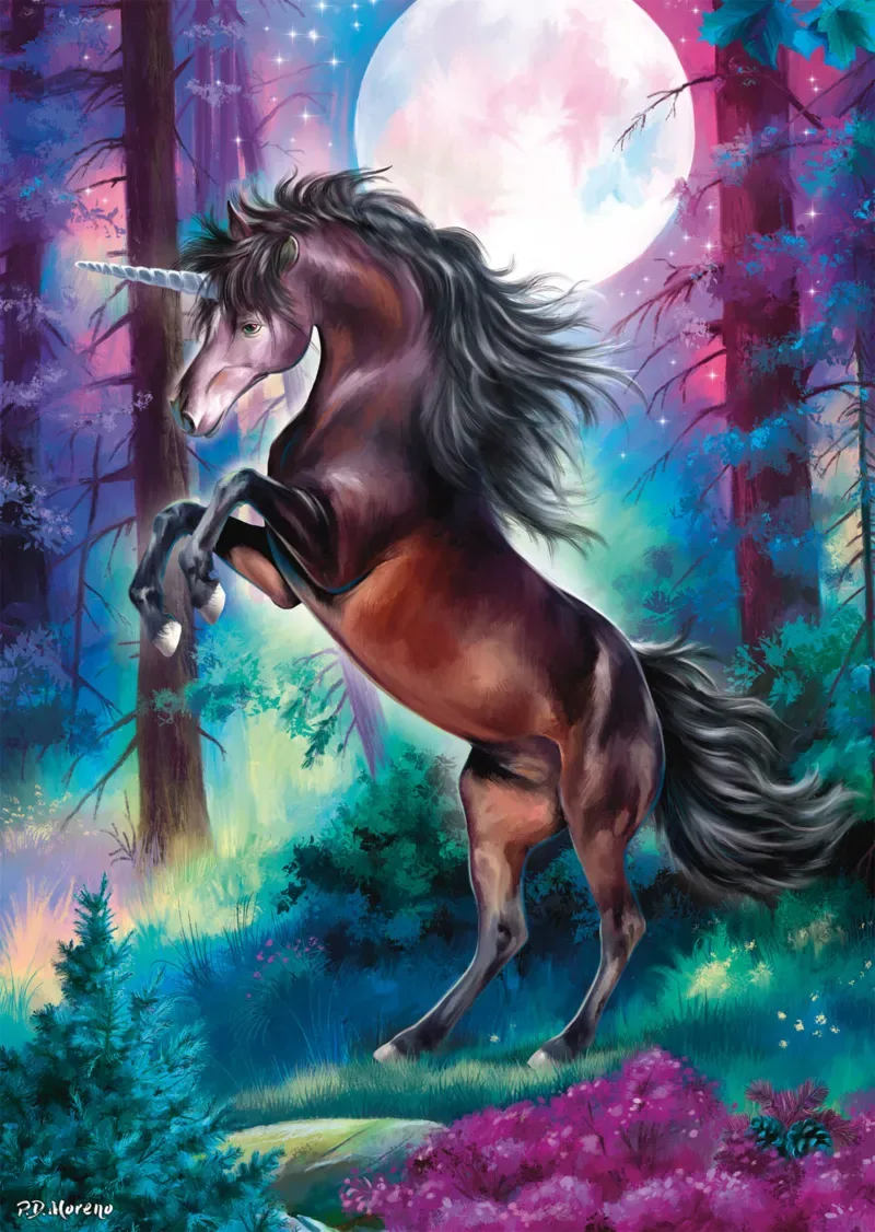 Puzzle Licorne au Clair de Lune - 1000 pièces de Schmidt Spiele – boîte