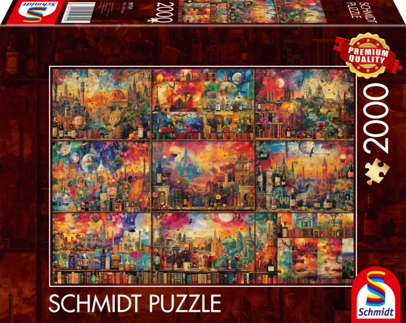 Puzzle Livres, Vins et Voyages - 2000 pièces van Schmidt Spiele – doos 2 van 2