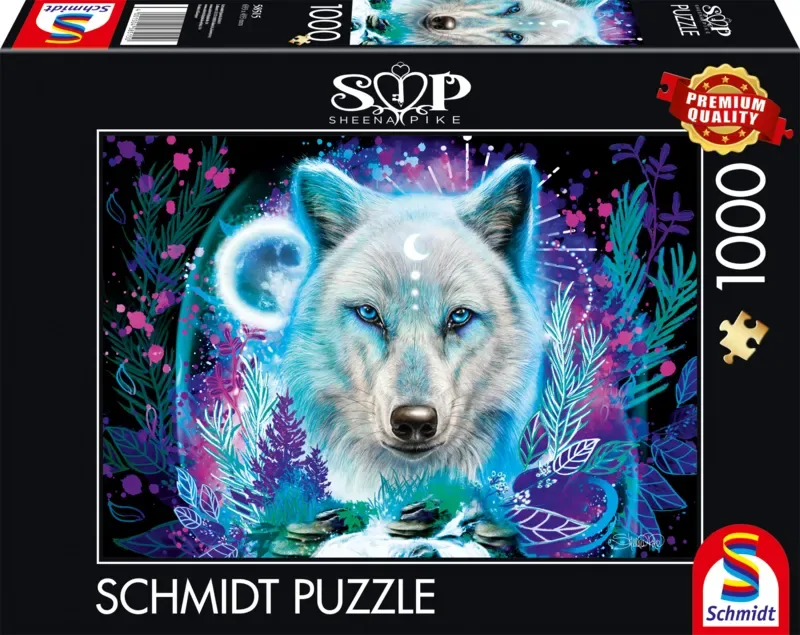 Puzzle Loup Arctique Fluo - 1000 pièces van Schmidt Spiele – doos 2 van 2