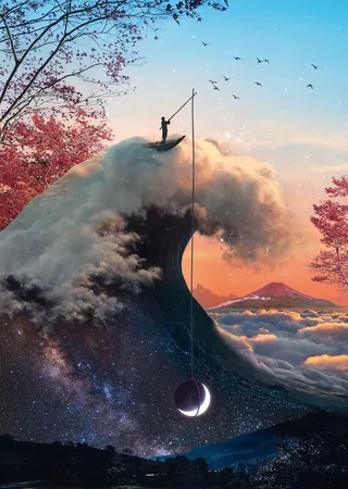 Puzzle Natacha Einat, Hinter dem Horizont, 1000 Puzzleteile, Made in Germany von Schmidt Spiele, Ausgabe Mehrfarbig – Schachtel 2 von 4