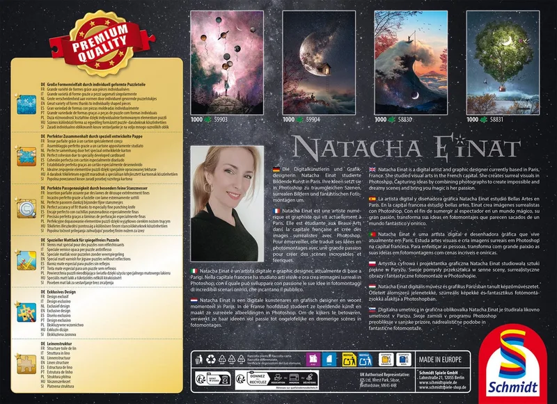 Puzzle Natacha Einat, Hinter dem Horizont, 1000 Puzzleteile, Made in Germany von Schmidt Spiele, Ausgabe Mehrfarbig – Schachtel 3 von 4
