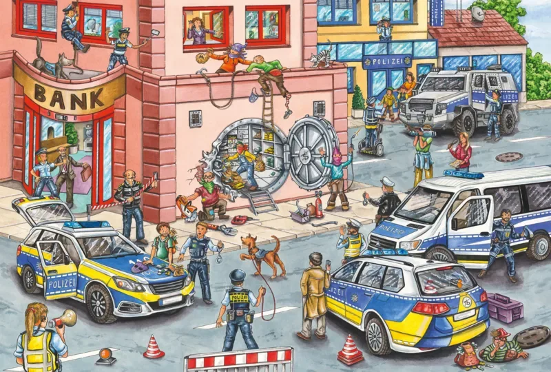 Puzzle Opération de Police - 100 à 149 pièces de Schmidt Spiele – boîte 1 sur 2