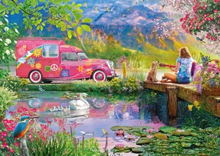 Puzzle Paix sur la Terre - 1000 pièces van Schmidt Spiele – doos 1 van 2