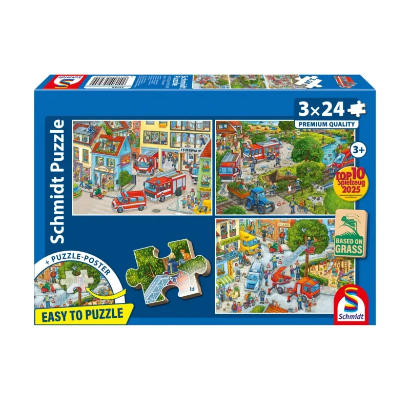 Puzzle Pompiers - 10 à 25 pièces van Schmidt Spiele – doos