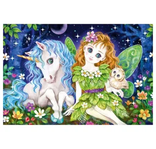 Puzzle Prinzessin, Fee & Meerjungfrau. Puzzle 3 x 24 Teile, 24 Puzzleteile de Schmidt Spiele – boîte 2 sur 4