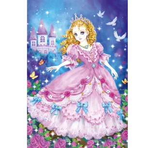Puzzle Prinzessin, Fee & Meerjungfrau. Puzzle 3 x 24 Teile, 24 Puzzleteile de Schmidt Spiele – boîte 4 sur 4