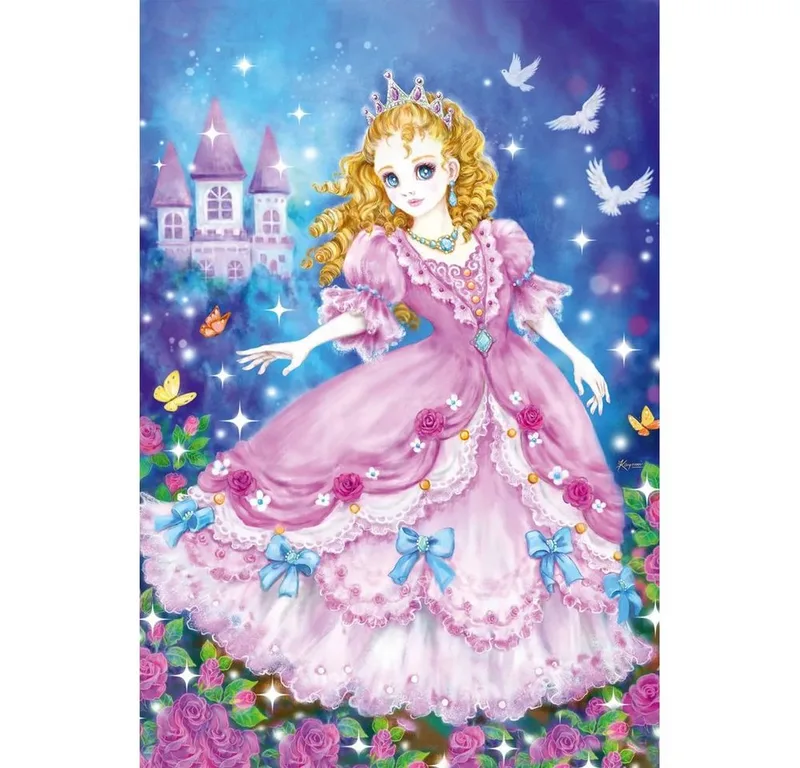 Puzzle Prinzessin, Fee & Meerjungfrau. Puzzle 3 x 24 Teile, 24 Puzzleteile de Schmidt Spiele – boîte 4 sur 4