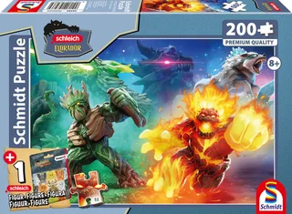 Puzzle Schleich Eldrador, Kampf der Welten, 200 Puzzleteile, mit Add-on (eine Original Figur), Made in Europe de Schmidt Spiele, édition Multicolore – boîte 1 sur 3