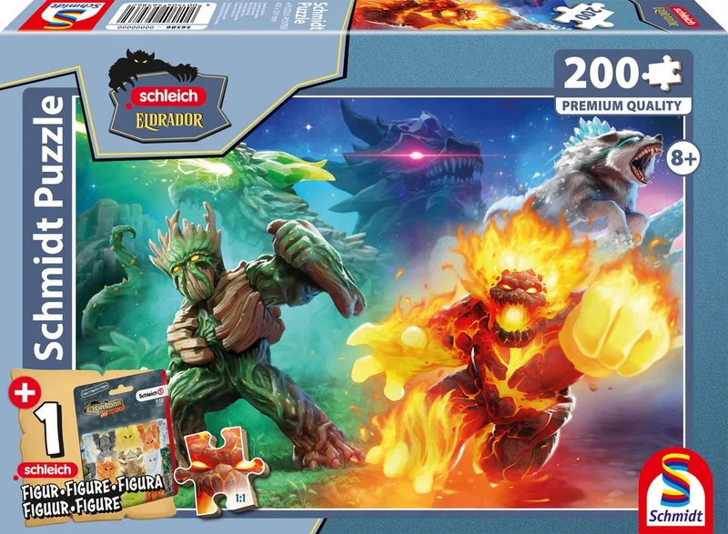 Puzzle Schleich Eldrador, Kampf der Welten, 200 Puzzleteile, mit Add-on (eine Original Figur), Made in Europe de Schmidt Spiele, édition Multicolore – boîte 1 sur 3
