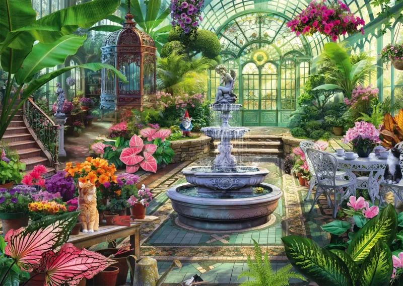 Puzzle Serre Victorienne - 1000 pièces van Schmidt Spiele – doos 1 van 2