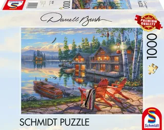 Puzzle Sur les Rives du Lac Loon, New York - 1000 pièces de Schmidt Spiele – boîte 2 sur 2