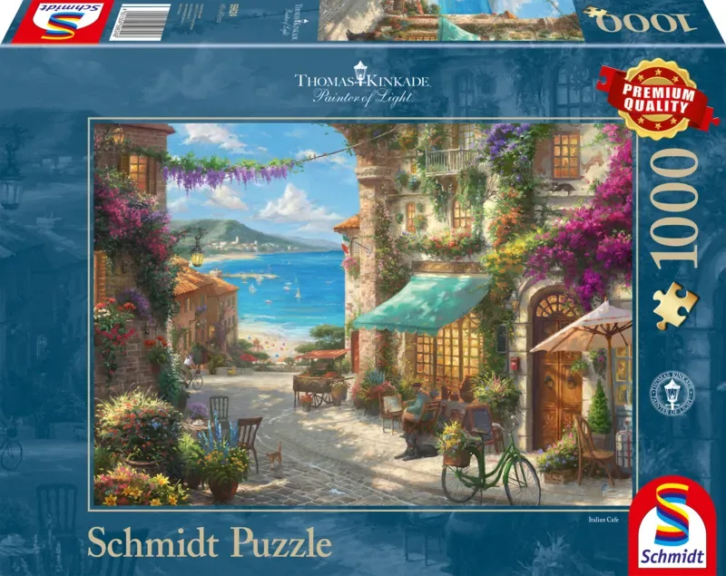 Puzzle Thomas Kinkade - Café sur la Côte Italienne - 1000 pièces van Schmidt Spiele – doos 2 van 2