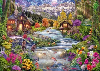 Puzzle Torrent de Montagne - 2000 pièces de Schmidt Spiele – boîte 1 sur 2