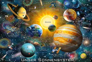 Puzzle Unser Sonnensystem (en Allemand) - 200 à 499 pièces van Schmidt Spiele – doos 1 van 2