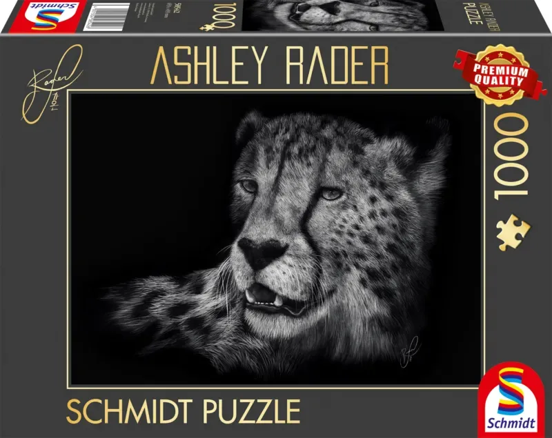 Puzzle Véloce - Le Guépard : Sous le Signe de la Grâce - 1000 pièces de Schmidt Spiele – boîte 2 sur 2