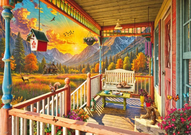 Puzzle Véranda des Montagnes - 1000 pièces de Schmidt Spiele – boîte