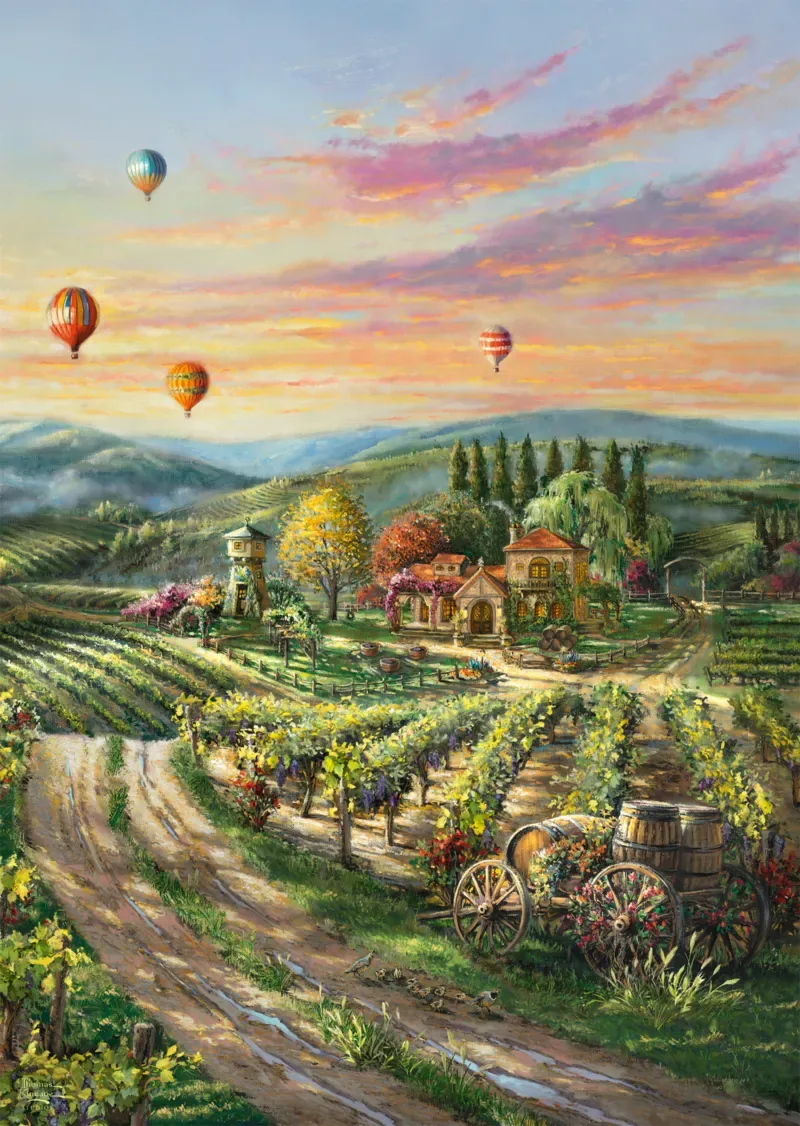 Puzzle Vignoble Paisible - 1000 pièces van Schmidt Spiele – doos 1 van 2