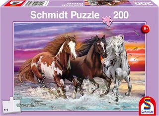 Puzzle Wildes Pferde-Trio, 200 Puzzleteile de Schmidt Spiele, édition Multicolore – boîte 1 sur 2